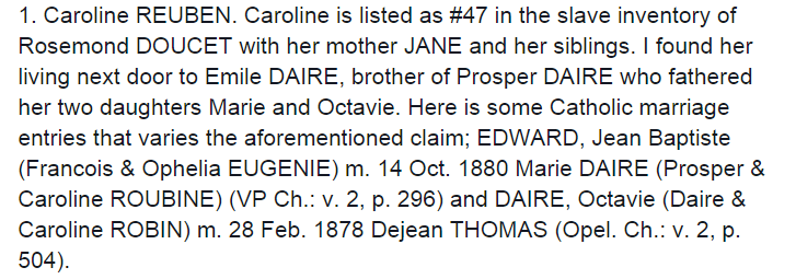 caroline rubin notes from Alex