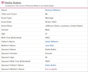 Stella Ruben marries Rodney Williams