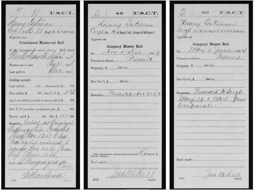 Henry Tatman aka King service from Fold3